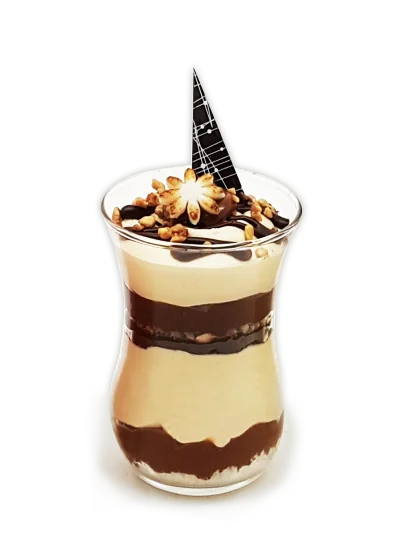 Chocolate Caramel Glass Cup