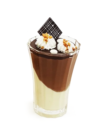 Chocolate Vanilla Glass Cup