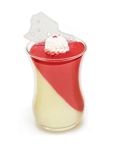 Strawberry Vanilla Glass Cup